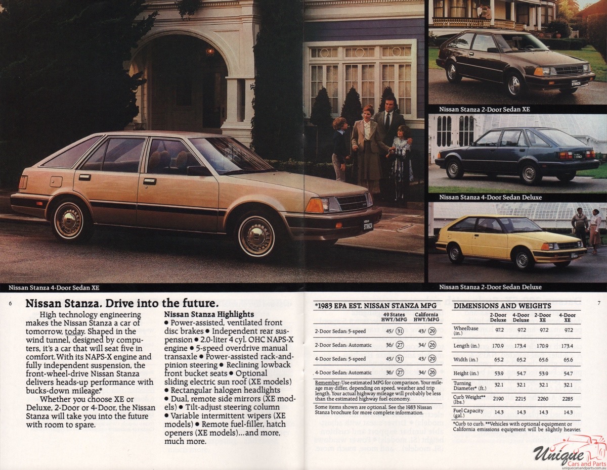 1983 Datsun-Nissan Model Range Brochure Page 8